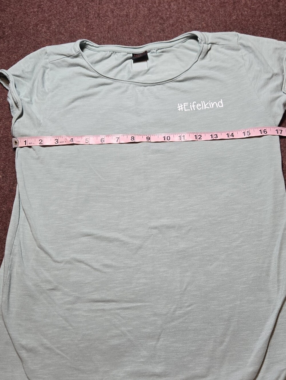 Kleinigkeit Eifelkind Cotton Blend Fitted T-Shirt Mint Green Size Small - Picture 5 of 10